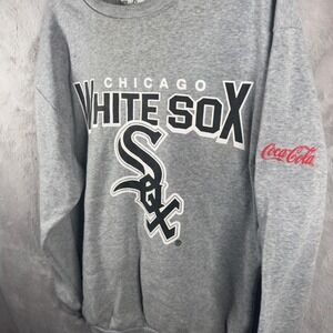 Vintage Chicago White Sox Kick 10 Coca Cola Sweatshirt Gray Mens Medium MLB